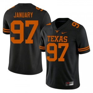 Black Alex January #97 Texas Jersey | Men High School Football Fresh Swen 91492881