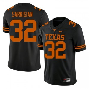 Black Brady Sarkisian #32 UT Longhorns Jersey | Men High School Football Licensed Stitch 34872717