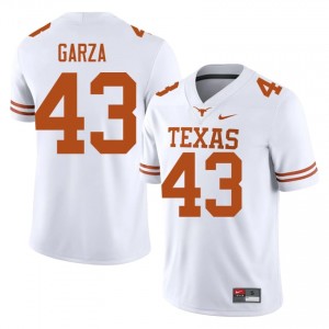 Durable Eric Garza #43 UT Longhorns White Jersey | Men University Football Stitched Fan Gear 50600681