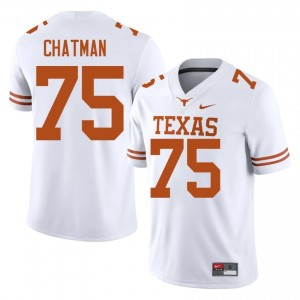 #75 Jaydon Chatman Horns White Jersey | Elite Stitched Men Player Football Gear 64741058