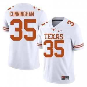 #37 Jonathan Cunningham UT Longhorns White Jersey | Authentic Stitched Men Player Football Gear 19755999
