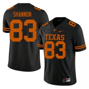 #83 Spencer Shannon Horns Black Jersey | Alumni Stitch Men Player Football Gear 32193600