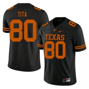 Brinley Tita #80 Texas Longhorns Jersey | Exclusive Black College Football Men Swen 82568926