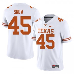 White Darius Snow #45 Texas Jersey | Men High School Football Fresh Stitched 34778536