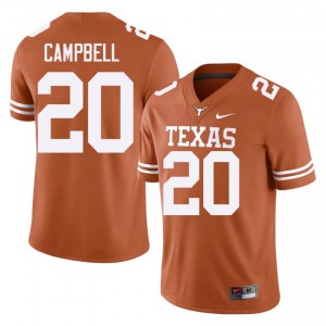 Officially Licensed Earl Campbell #20 Horns Orange Jersey | Men University Football Embroidery Fan Gear 56493588