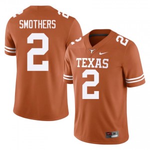 Orange Hollywood Smothers #2 Texas Longhorns Jersey | Men High School Football Licensed Embroidery 15076232