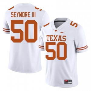 Laurence Seymore III #50 UT Longhorns Jersey | Pro-Grade White College Football Men Stitched 81569530