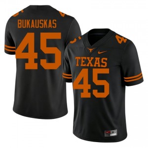 Black Mikey Bukauskas #45 Texas Longhorns Jersey | Men High School Football Limited Swen 44434552