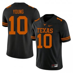 Officially Licensed Vince Young #10 Texas Horns Black Jersey | Men University Football Stitch Fan Gear 61498159