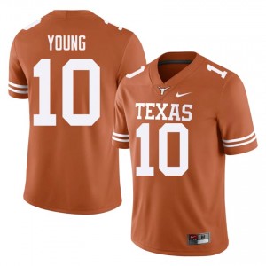 #10 Vince Young Texas Longhorns Orange Jersey | Alumni Embroidery Men Player Football Gear 19103035