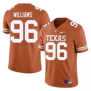 Durable Zion Williams #96 UT Horns Orange Jersey | Men University Football Embroidery Fan Gear 72348476
