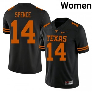 Brad Spence #14 UT Horns Jersey | Pro-Grade Black College Football Women Swen 59775275