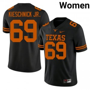 Officially Licensed Brooks Kieschnick Jr. #69 Texas Longhorns Black Jersey | Women University Football Stitch Fan Gear 54395823
