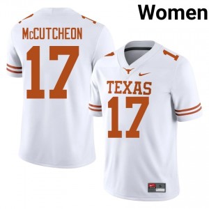 Daylan McCutcheon #17 UT Longhorns Jersey | Iconic White College Football Women Stitched 17367887