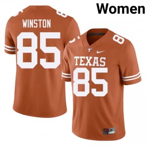 #85 Emaree Winston Texas Longhorns Orange Jersey | Authentic Embroidery Women Player Football Gear 13700702