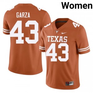 Texas Eric Garza #43 Orange Jersey | Essential Embroidery NCAA Football Women Apparel 75785709