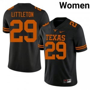 Black Graceson Littleton #29 Texas Jersey | Women High School Football Limited Swen 75197345