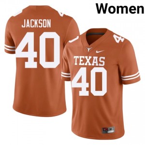 Orange Lance Jackson #40 UT Longhorns Jersey | Women High School Football Fresh Embroidery 60018249