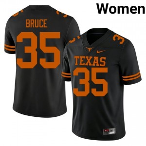 #35 McCoy Bruce Longhorns Black Jersey | Elite Swen Women Player Football Gear 95176245
