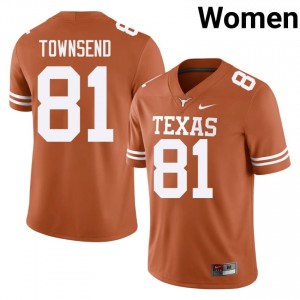 Nick Townsend #81 Texas Horns Jersey | Pro-Grade Orange College Football Women Embroidery 44623234