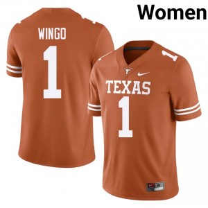 #1 Ryan Wingo Horns Orange Jersey | Alumni Embroidery Women Player Football Gear 27136889
