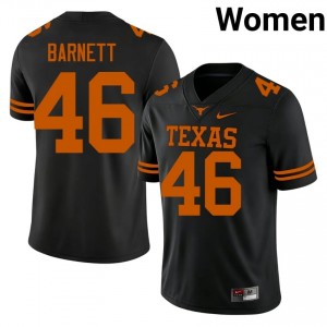 UT Longhorns Spencer Barnett #46 Black Jersey | Essential Swen NCAA Football Women Apparel 84868222