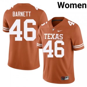 Durable Spencer Barnett #46 Horns Orange Jersey | Women University Football Embroidery Fan Gear 84629981