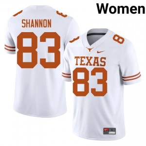 Officially Licensed Spencer Shannon #83 UT Longhorns White Jersey | Women University Football Stitched Fan Gear 69275089