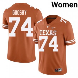 Trevor Goosby #74 Texas Jersey | Iconic Orange College Football Women Embroidery 43202406