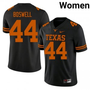 #44 Markus Boswell Texas Black Jersey | Elite Swen Women Player Football Gear 72359216