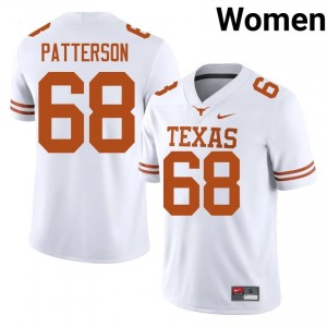 Paris Patterson #68 Texas Jersey | Gameday White College Football Women Stitched 45632732