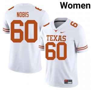 #60 Tommy Nobis Longhorns White Jersey | Alumni Stitched Women Player Football Gear 46246926