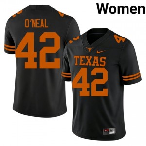 Trott O'Neal #42 Texas Longhorns Jersey | Iconic Black College Football Women Stitch 47800045