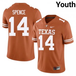 Texas Longhorns Brad Spence #14 Orange Jersey | Genuine Embroidery NCAA Football Youth Apparel 28135502