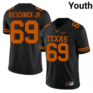#69 Brooks Kieschnick Jr. UT Longhorns Black Jersey | Elite Swen Youth Player Football Gear 77992620