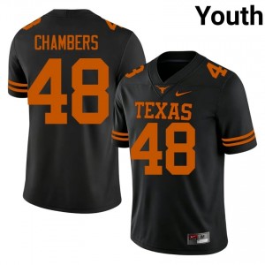 Black Bryce Chambers #48 Longhorns Jersey | Youth High School Football Limited Swen 42206869