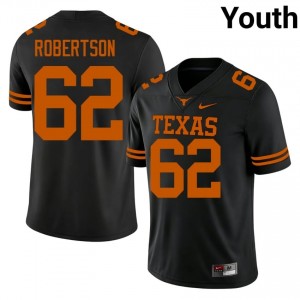 Top-Tier Connor Robertson #62 UT Horns Black Jersey | Youth University Football Swen Fan Gear 29268412