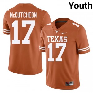 #17 Daylan McCutcheon Texas Longhorns Orange Jersey | Alumni Embroidery Youth Player Football Gear 89180988