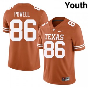 Officially Licensed Hudson Powell #86 Horns Orange Jersey | Youth University Football Embroidery Fan Gear 23509691
