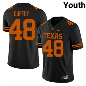 #48 Jackson Duffey Texas Athletics Black Jersey | Alumni Stitch Youth Player Football Gear 27639301