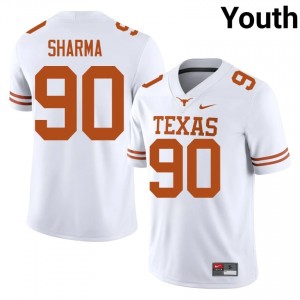 Texas Josiah Sharma #90 White Jersey | Essential Stitched NCAA Football Youth Apparel 22882675