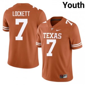 Kaliq Lockett #7 Texas Jersey | Gameday Orange College Football Youth Embroidery 61159782