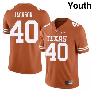 Horns Lance Jackson #40 Orange Jersey | Genuine Embroidery NCAA Football Youth Apparel 64237781