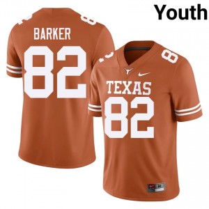 #82 Ridge Barker UT Horns Orange Jersey | Classic Embroidery Youth Player Football Gear 78392128