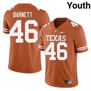 #46 Spencer Barnett Longhorns Orange Jersey | Alumni Embroidery Youth Player Football Gear 48069501