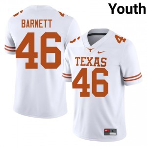 White Spencer Barnett #46 Texas Jersey | Youth High School Football Fresh Stitched 20118926