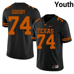 Trevor Goosby #74 Texas Horns Jersey | Pro-Grade Black College Football Youth Swen 54108564