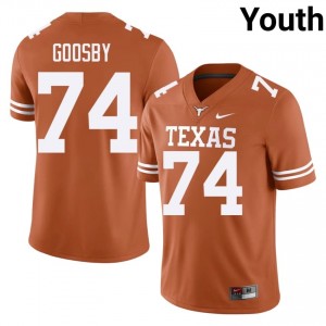 Orange Trevor Goosby #74 Texas Longhorns Jersey | Youth High School Football Fresh Embroidery 49584911