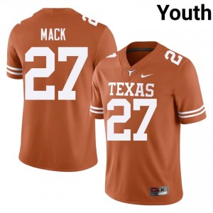 Wardell Mack #27 Texas Longhorns Jersey | Pro-Grade Orange College Football Youth Embroidery 14008351
