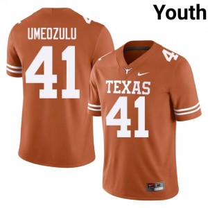 Ziky Umeozulu #41 Texas Horns Jersey | Exclusive Orange College Football Youth Embroidery 18718536